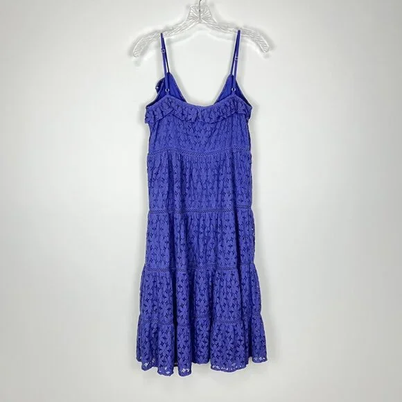 Nine Lives Bazaar Womens Florentina Sleeveless Midi Dress Indigo Purple size 4 - Picture 9 of 14